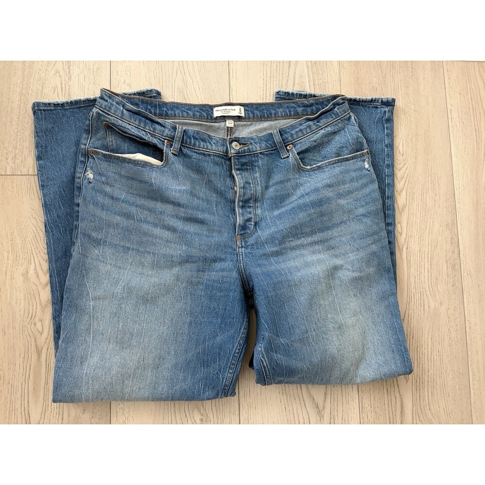 Abercrombie & Fitch The 90s Baggy Low Rise Jeans Womens 33/16R Y2K
